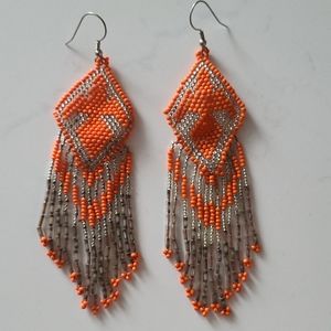 Vintage Beaded Thunderbird Earrings
